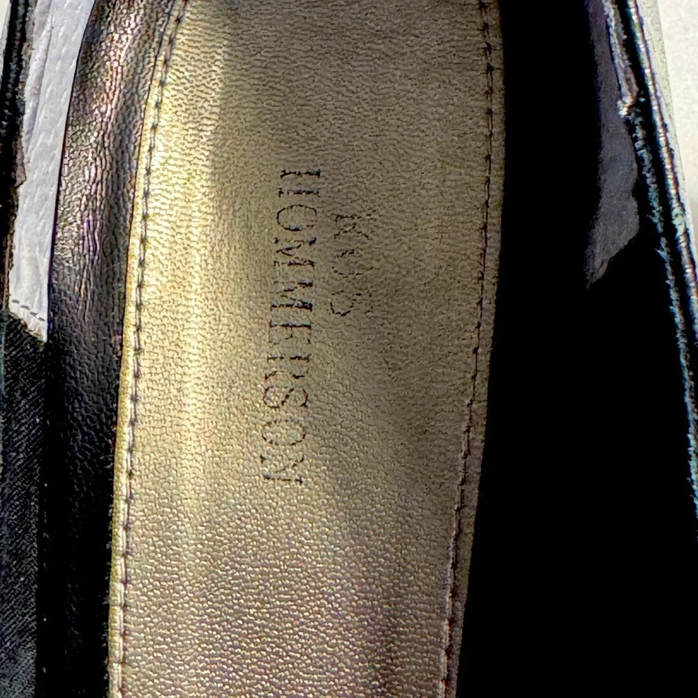 Ros Hommerson Cynthia 10.5 N Vintage Style Black Leather Pumps